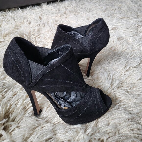 PRADA Pumps Suede Cutout Accent D'Orsay Size 36 - Picture 5 of 7
